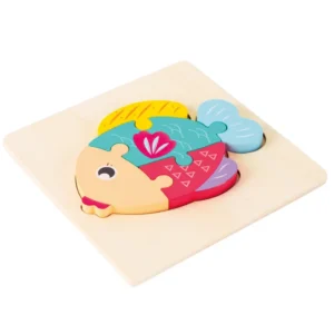 Puzzle en bois 3D de haute qualité pour bébé, jouets éducatifs d'apprentissage précoce.