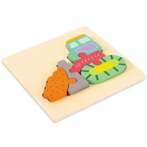 Puzzle en bois 3D de haute qualité pour bébé, jouets éducatifs d'apprentissage précoce.