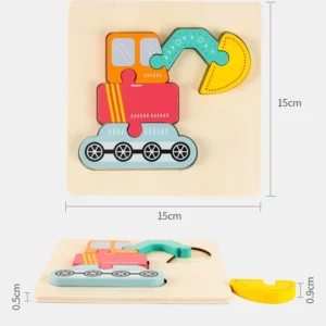 Puzzle en bois 3D de haute qualité pour bébé, jouets éducatifs d'apprentissage précoce.