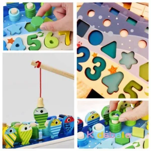 Jouets mathématiques Montessori pour les tout-petits.