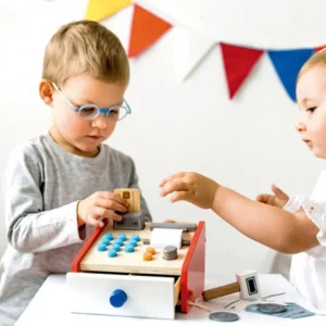 Maison de Jeu en Bois pour Enfants - Ensemble de Jouets Educatifs et Amusants