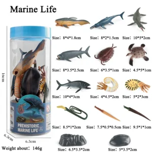 Set de Figurines Miniatures - Animaux Sauvages, Ferme, Dinosaure et Vie Marine