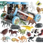 Set de Figurines Miniatures – Animaux Sauvages, Ferme, Dinosaure et Vie Marine