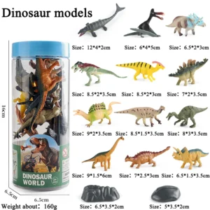 Set de Figurines Miniatures - Animaux Sauvages, Ferme, Dinosaure et Vie Marine