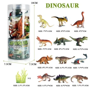 Set de Figurines Miniatures - Animaux Sauvages, Ferme, Dinosaure et Vie Marine