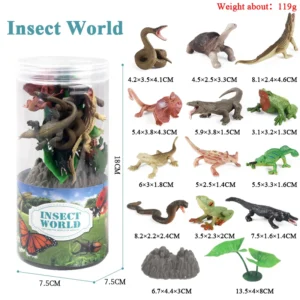 Set de Figurines Miniatures - Animaux Sauvages, Ferme, Dinosaure et Vie Marine