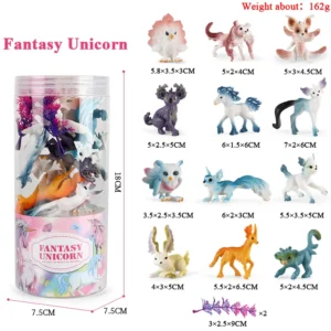 Set de Figurines Miniatures - Animaux Sauvages, Ferme, Dinosaure et Vie Marine