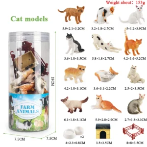 Set de Figurines Miniatures - Animaux Sauvages, Ferme, Dinosaure et Vie Marine