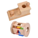 Boîte de Permanence de l’Objet – Jouet Montessori en Bois