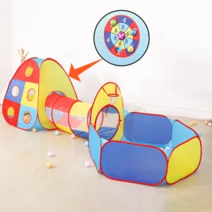 IMBABY 3-en-1 Tente de Jeu pour Enfants – Maison, Tunnel et Piscine à Balles 🎪✨